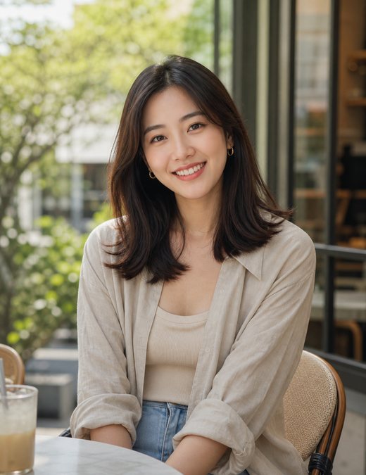 在咖啡廳享受日常的女性